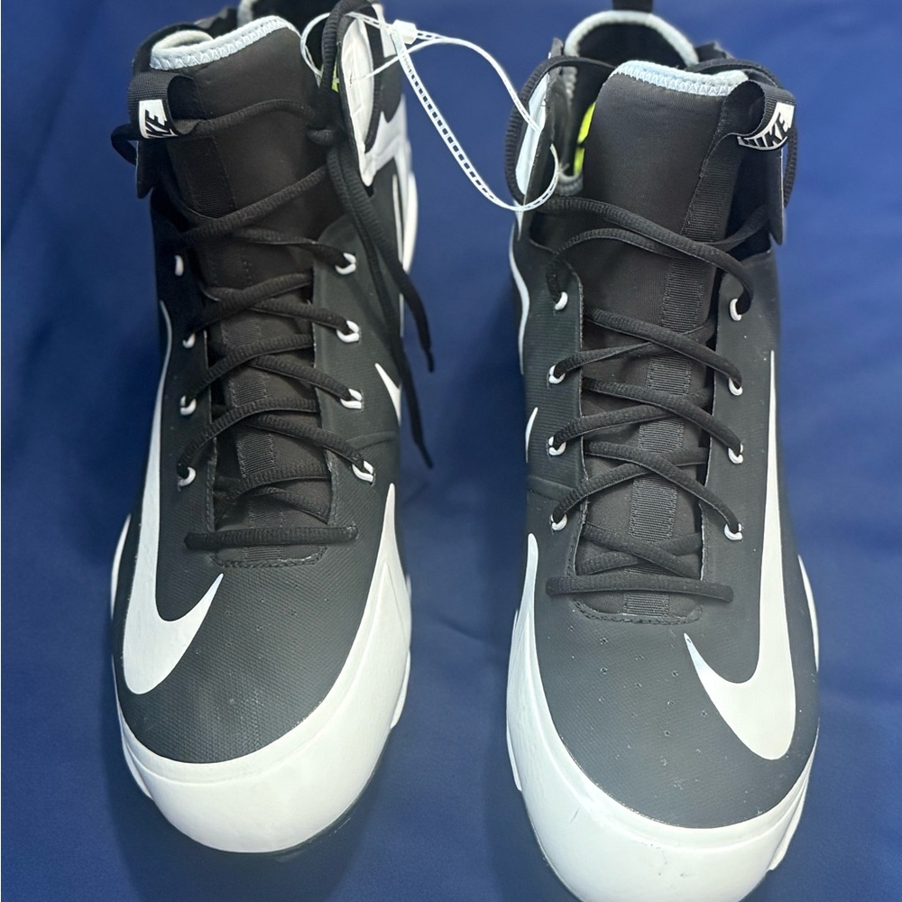 Nike Alpha Huarache Elite Baseball Cleats Black And White 923428-011 Mens 16